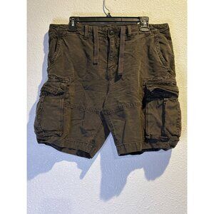 Lucky Brand  Men’s 32 Distressed Cargo Shorts Gray/Black Wash